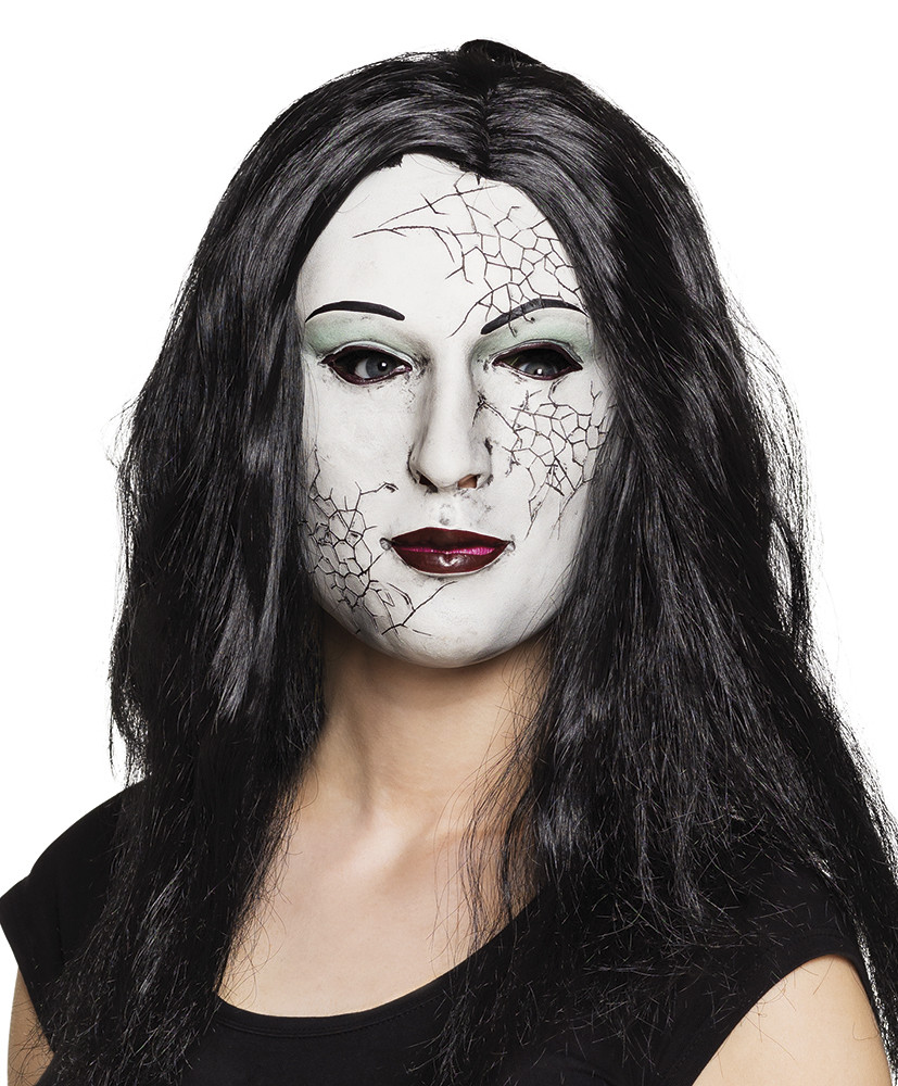 Zombie Latex Masker met Haar