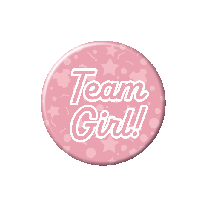 Button Gender Reveal - Team Girl afbeelding