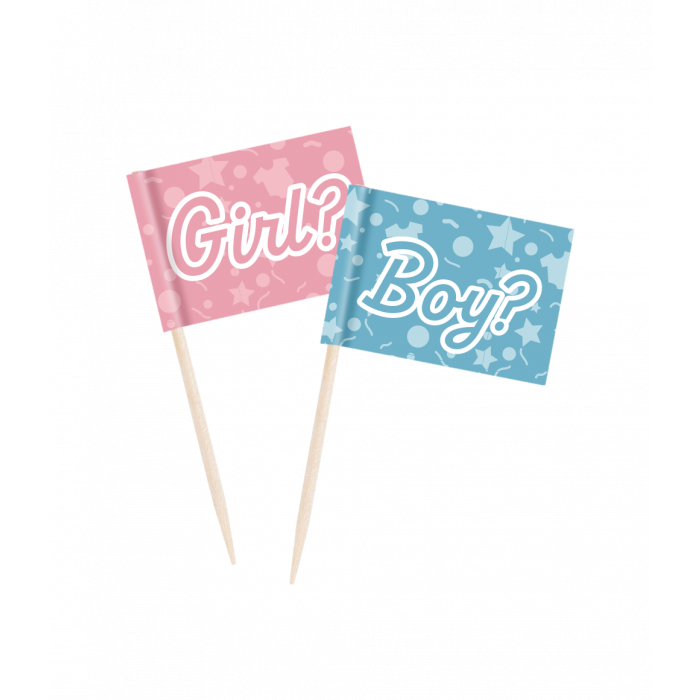Cocktailprikkers Gender Reveal - afbeelding