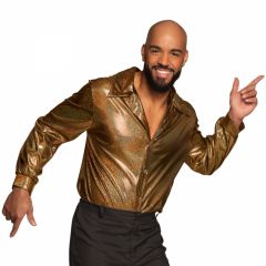 Shiny Partyshirt Goud - M t/m XL