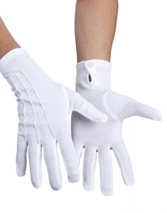 Handschoenen Pols Basic Wit met Drukknop - Thumbnail image