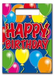 Happy Birthday Feestzakjes Balloons - 8 stuks
