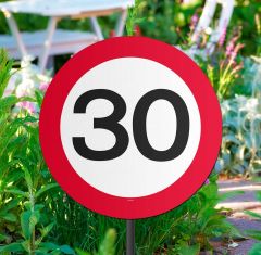 30 Jaar Verkeersbord Tuinbord 