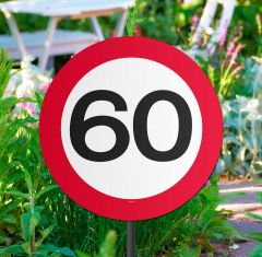 60 Jaar Verkeersbord Tuinbord 