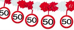 50 Jaar Verkeersbord Slinger met Onderhanger 