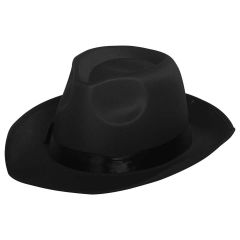 Zwarte gangster hoed