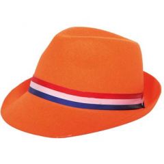 Oranje Trilby Hoed rood/wit/blauw