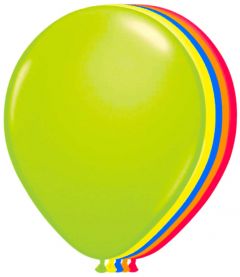 Meerkleurige set neon kleur ballonnen - 100 stuks