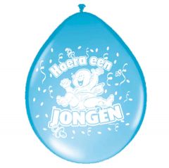 Geboorte Ballonnen - Hoera een Jongen - 8 stuks