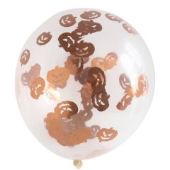 Ballon met Pompoen Confetti - 4stk