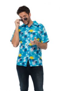 Hawaii Shirt Deluxe Blauw 