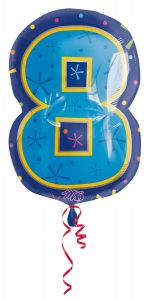 8 jaar cijferballon - 46 cm