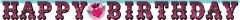 Letterslinger Rocker Girl Happy Birthday - 2,25 meter