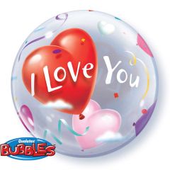 I Love You Bubbles Ballon 56cm