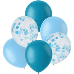 Ballonnen Mix Blauw - 6stk