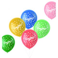 Ballonnen Retro Congrats - 6stk