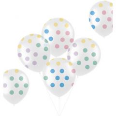 Ballonnen Stippen Pastel - 6stk