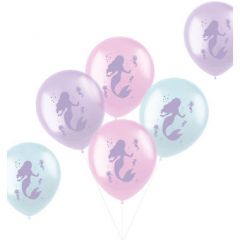 Ballonnen Mermaid Pastel - 6stk