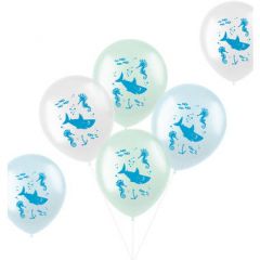 Ballonnen Under The Sea Pastel - 6stk