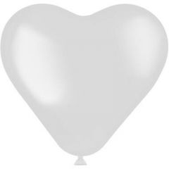 Ballon Hart Coconut White Mat 8 stuks - 25cm