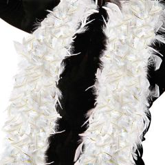 Boa Wit met Gouden Glitters