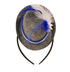 Tiara mini Trilby hoed blauw Oktoberfest