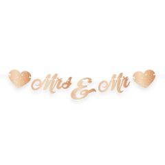 Bruiloft Rosé Goud Letterslinger Just Married