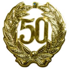 50 Jaar Gouden 3D Deurschild