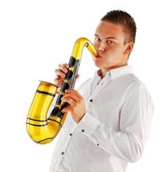 Opblaasbare saxofoon goud