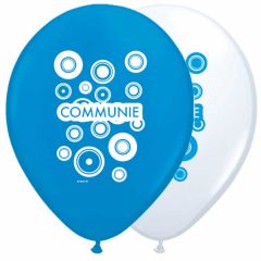 Communie Ballonnen Blauw-Wit - 8 stuks