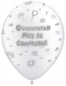 Communie Ballonnen Parelwit - 30cm