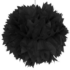 Pompom zwart 30cm