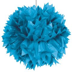 Pompom azuur blauw 30cm