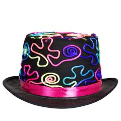 Zwarte Hoed met Neon