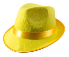 Trilby hoed neon geel