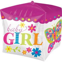 Folieballon Baby Girl Cubez- 38cm