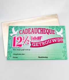 Cadeau Cheque - 12,5 jaar Getrouwd