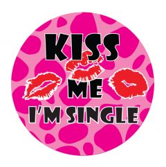 Led Party Button Kiss Me I'm Single