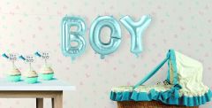 Babyblauwe Folie Ballonnen Set BOY