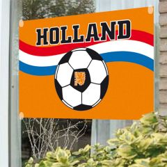 Raamvlag voetbal oranje 100x150cm