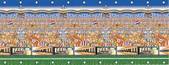Muurdecoratie Oranje Voetbal 240x180cm