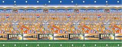 Muurdecoratie Oranje Voetbal 240x180cm