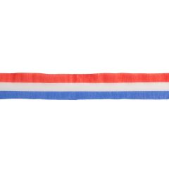 Rood-Wit-Blauw Crepe Papier Rol - 24 meter