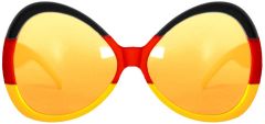 Oversized bril Duitsland: zwart-rood-geel