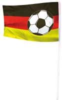 Vlag Duitsland zwart-rood-geel voetbal - 100x150