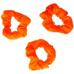 Oranje Scrunchies - per 3stk
