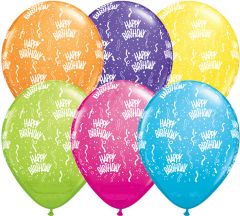 Meerkleurige Happy Birthday Ballonnen 28cm - 25 stuks