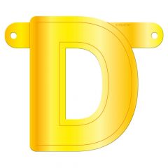 Gele banner letter d