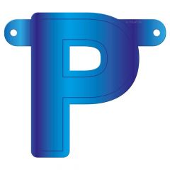 Banner letter p blauw