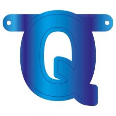 Banner letter q blauw